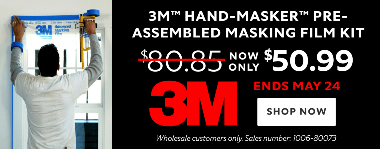 3M Hand-Masker Pre-assembled masking film kit. Now only $50.99 *Wholesale customers only. Sales number: 1006-80073. Ends May 24. Shop now.
