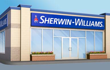 A Sherwin-Williams paint store.