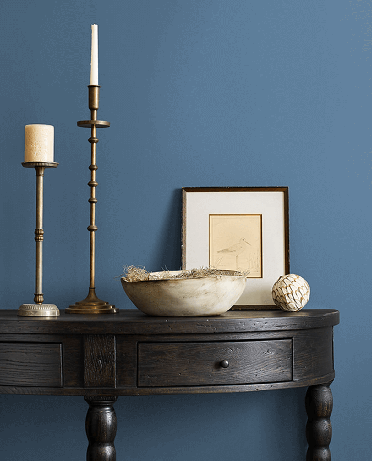 Sherwin Williams Pottery Barn Collection Denim color for custom sideboard   Blue wall colors Denim blue paint Dark paint colors