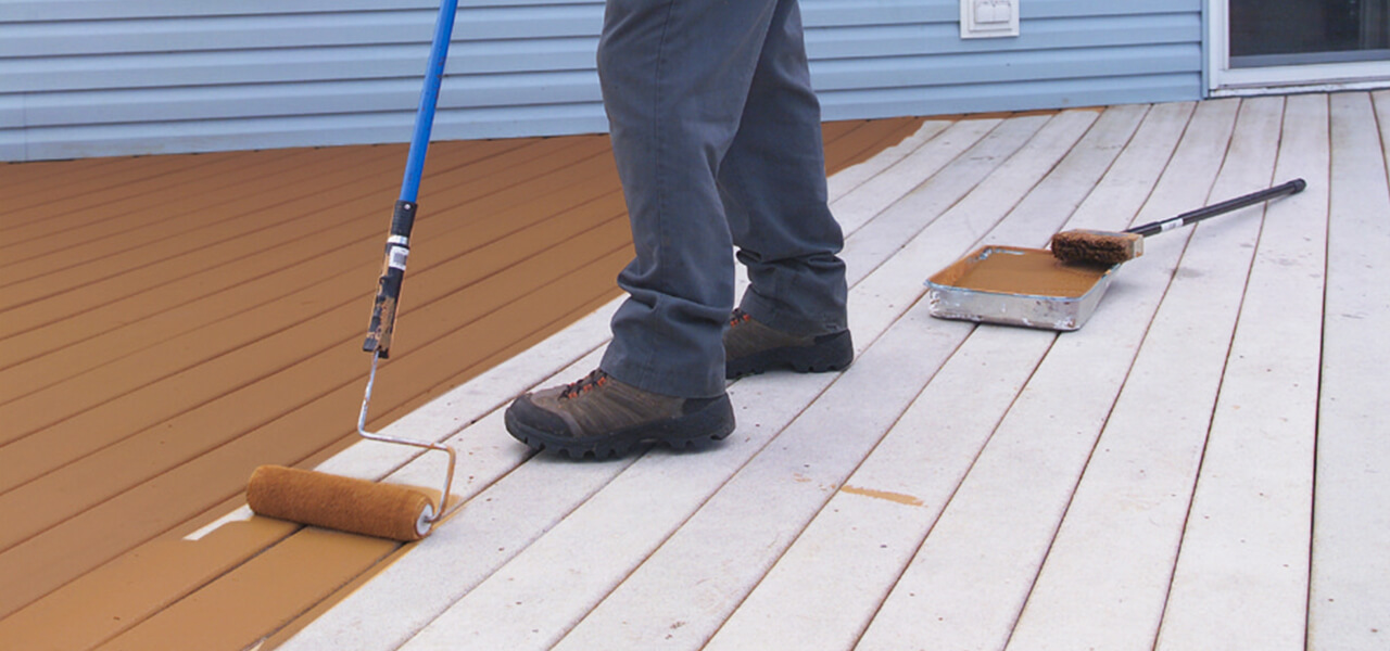 Roller brush for deck stain deals