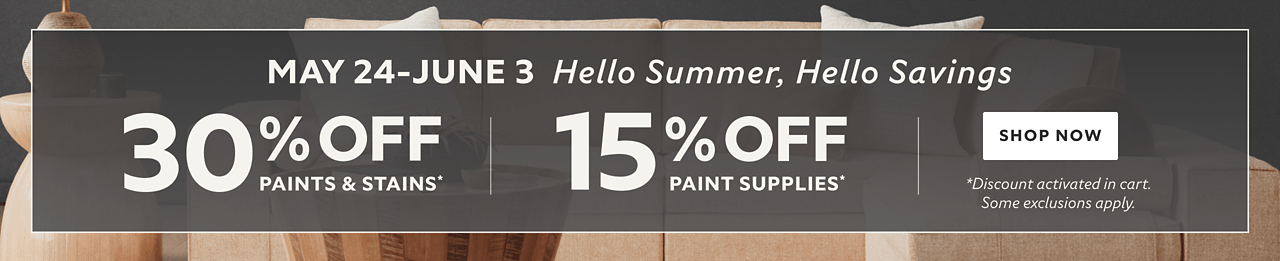 Last day. PaintPerks exclusive. 40% off Emerald products* 25% off all other paints and stains* 15% off paint supplies* Shop now. *Applied in cart after PaintPerks sign-in. Some exclusions apply.