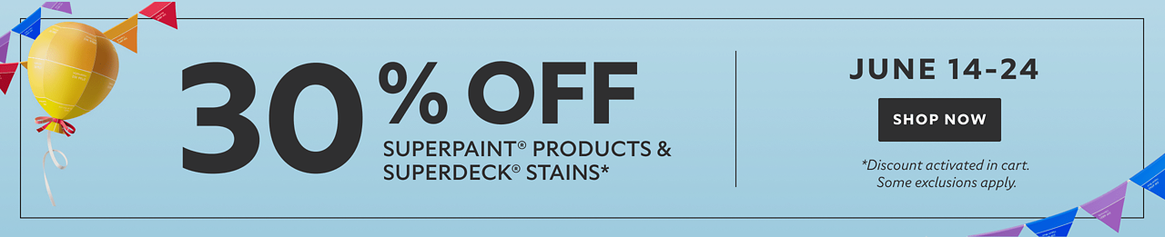 30% OFF Duration® & SuperDeck® Products. May 17-20. Shop Now. *Discount activated in cart. Some exclusions apply.