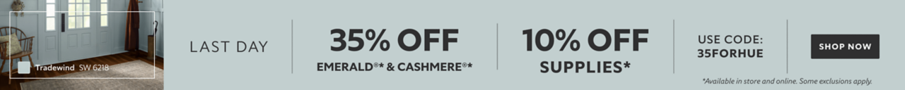 Last Day. 35% OFF Emerald® & Cashmere®, 10% OFF Supplies. Use Code: 35FORHUE. Shop Now. *Available in store and online. Some exclusions apply.