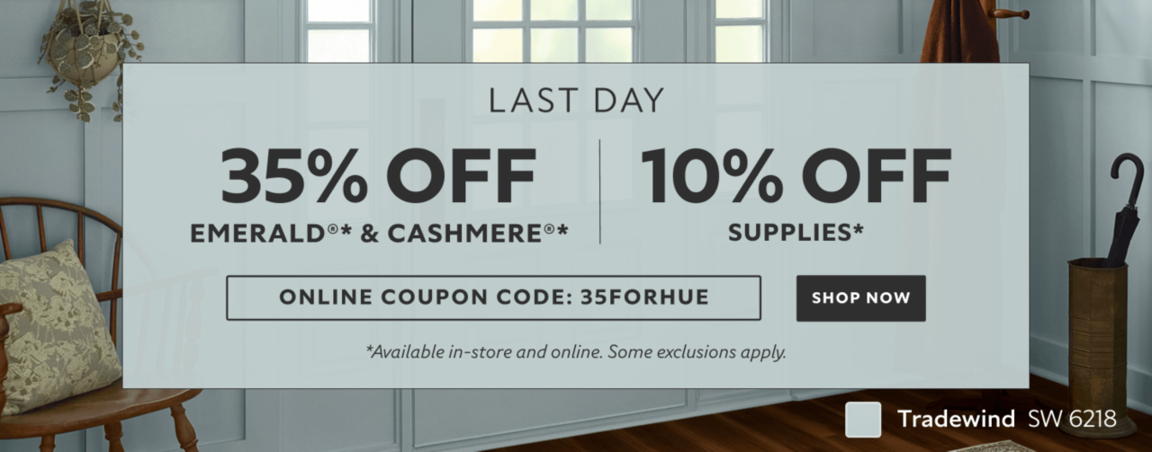 Last Day. 35% OFF Emerald® & Cashmere®, 10% OFF Supplies. Use Code: 35FORHUE. Shop Now. *Available in store and online. Some exclusions apply.