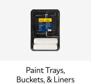 Shop paint trays, buckets and liners.