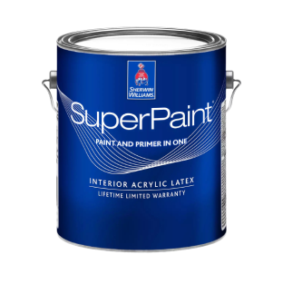 Gallon of Sherwin-Williams SuperPaint Interior Acrylic Latex Paint. 