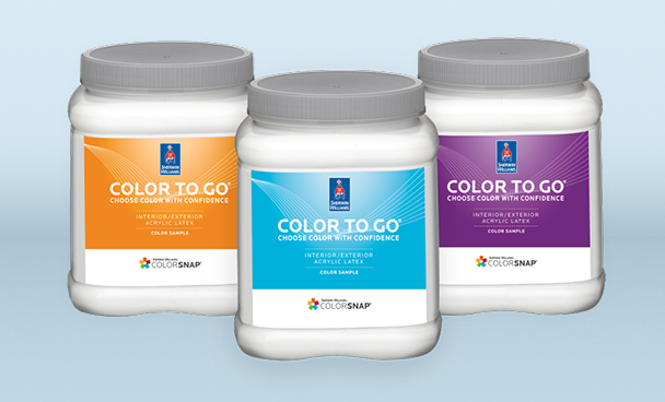 Sherwin-Williams Color To Go wet paint samples