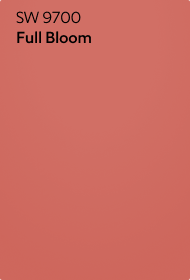 A color chip of SW 9700 Full Bloom.