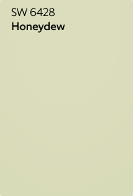 A color chip of SW 6428 Honeydew.