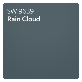 A color chip of SW 9639 Rain Cloud.