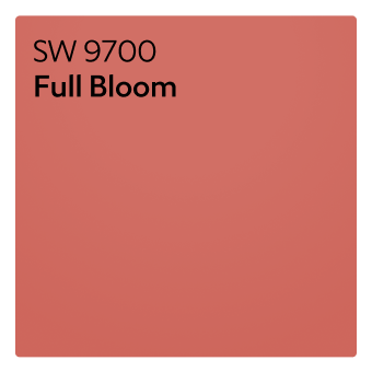 A color chip of SW 9700 Full Bloom.