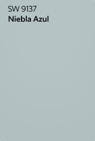 A color chip of  SW 9137 Niebla Azul.