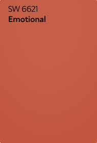 A color chip of SW 6621 Emotional.