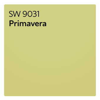 A color chip of SW 9031 Primavera.
