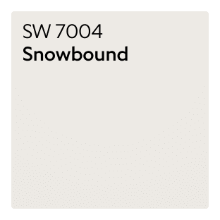 A Sherwin-Williams Color Chip for Snowbound SW 7004.