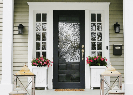 A painted front door