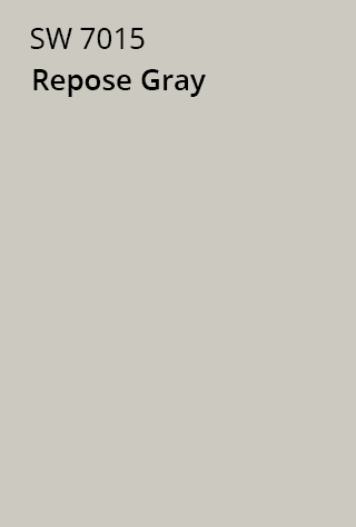 A Sherwin-Williams Color Chip for Repose Gray SW 7015