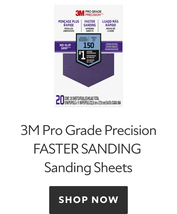 3M Pro Grade Precision Faster Sanding Sanding Sheets, shop now.