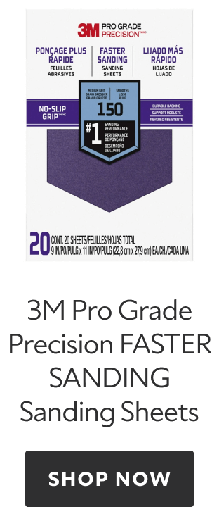 3M Pro Grade Precision Faster Sanding Sanding Sheets, shop now.