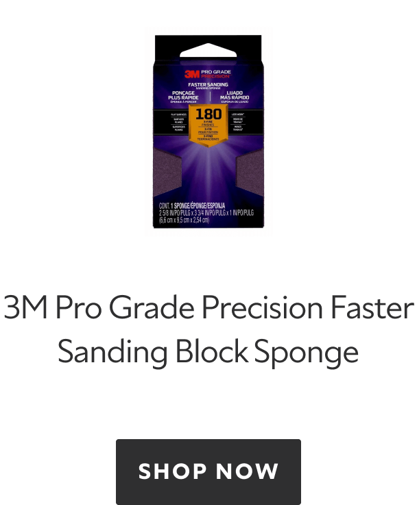 3M Pro Grade Precision Faster Sanding Block Sponge, shop now.