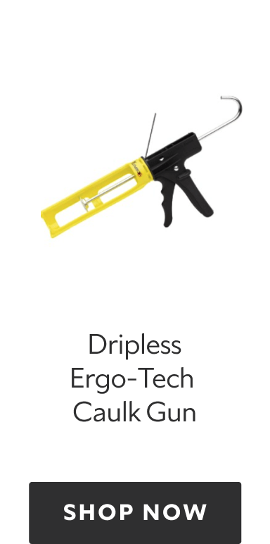 A yellow dripless ergo-tech caulk gun. Shop now.