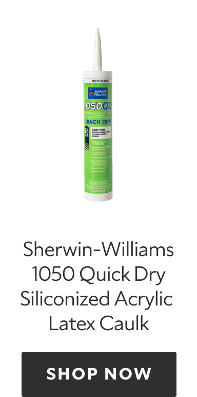 Tube of Sherwin-Williams 1050 Quick Dry Siliconized Acrylic Latex Caulk. Shop now.