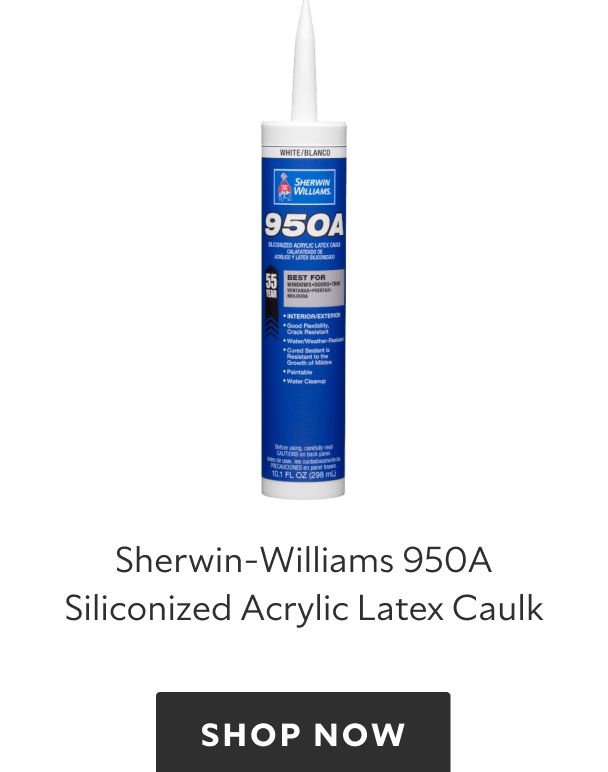 Tube of Sherwin-Williams 950A Siliconized Acrylic Latex Caulk. Shop now.