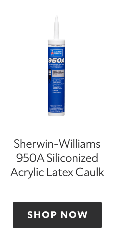Tube of Sherwin-Williams 950A Siliconized Acrylic Latex Caulk. Shop now.