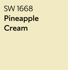 Sherwin-Williams Color Chip for Pineapple Cream SW 1668.