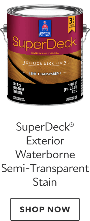 SuperDeck Exterior Waterborne Semi-Transparent Stain. Shop now.
