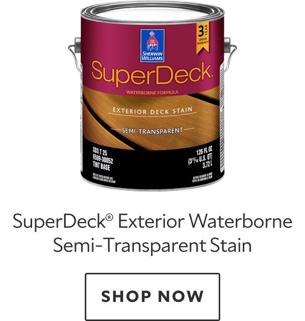 SuperDeck Exterior Waterborne Semi-Transparent Stain. Shop now.