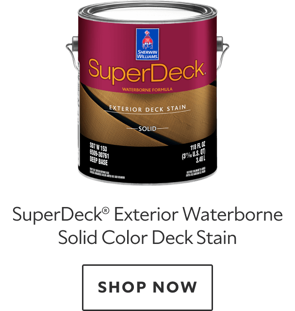 SuperDeck Exterior Waterborne Solid Color Deck Stain. Shop now.
