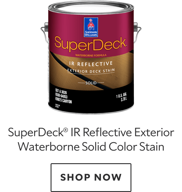 SuperDeck IR Reflective Exterior Waterborne Solid Color Stain. Shop now.