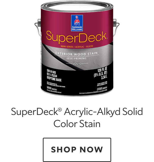 SuperDeck Acrylic-Alkyd Solid Color Stain. Shop now.