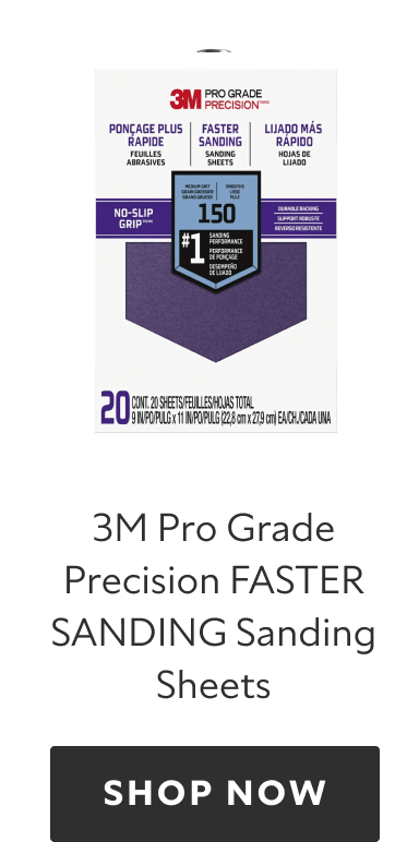 3M Pro Grade Precision Faster Sanding Sanding Sheets, shop now.