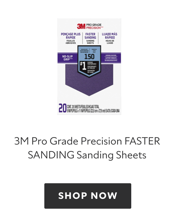3M Pro Grade Precision Faster Sanding Sanding Sheets, shop now.