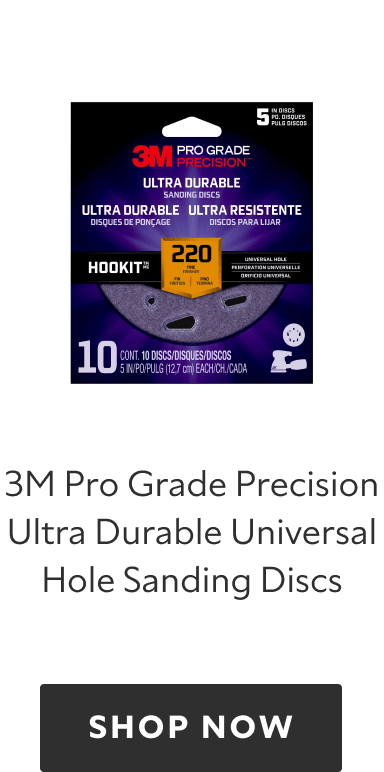 3M Pro Grade Precision Ultra Durable Universal Hole Sanding Discs, shop now.