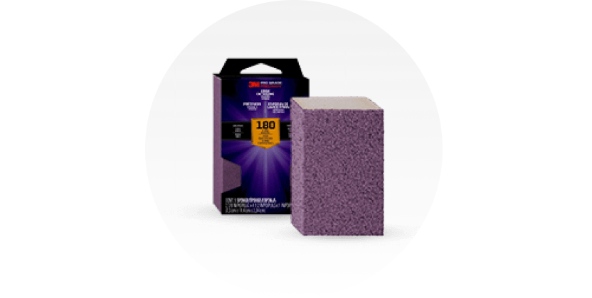 Purple sanding sponges.