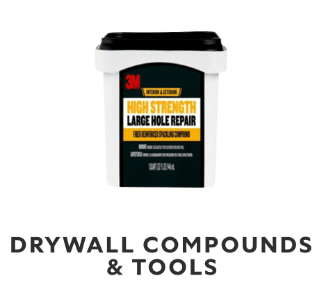 Drywall compounds and tools. 3M high strength large hole repair.