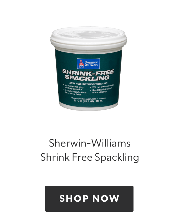 Sherwin-Williams Shrink Free Spackling. Shop now.