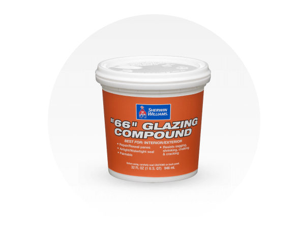 Container of Sherwin-Williams "66" Glazing Compound.