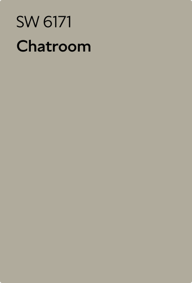 Sherwin Williams 6171 Chatroom Color Chip.