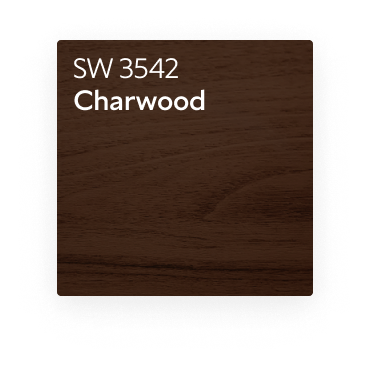 A color chip for SW 3542 Charwood.