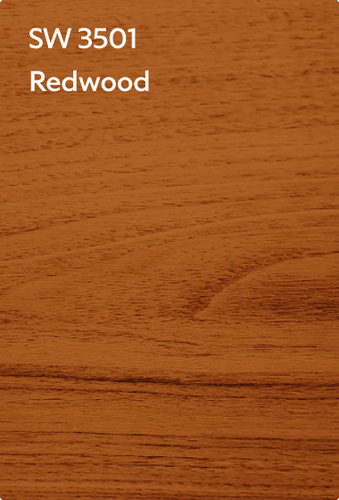 A color chip for SW 3501 Redwood.
