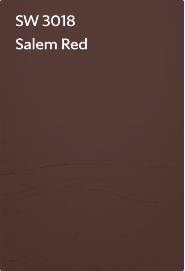 A color chip for SW 3018 Salem Red.