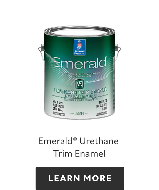 Can of Sherwin-Williams Emerald Urethane Trim Enamel, learn more.