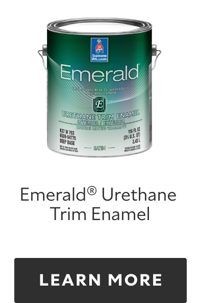 Can of Sherwin-Williams Emerald Urethane Trim Enamel, learn more.