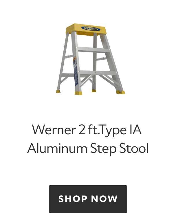 Werner 2 ft Type IA Aluminum Step Stool, shop now.