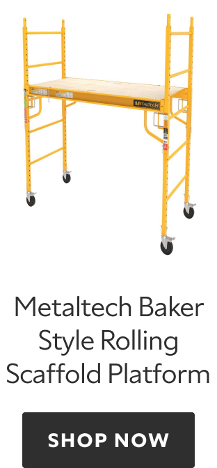 Metaltech Baker Style Rolling Scaffold Platform, shop now.