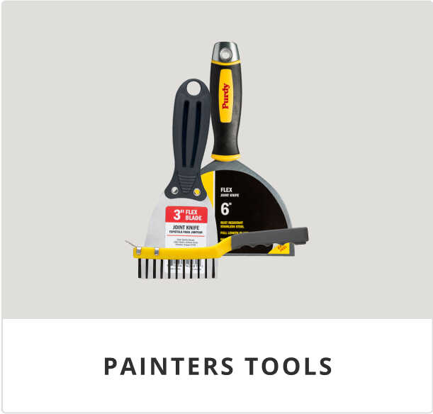 A collection of various painters tools.